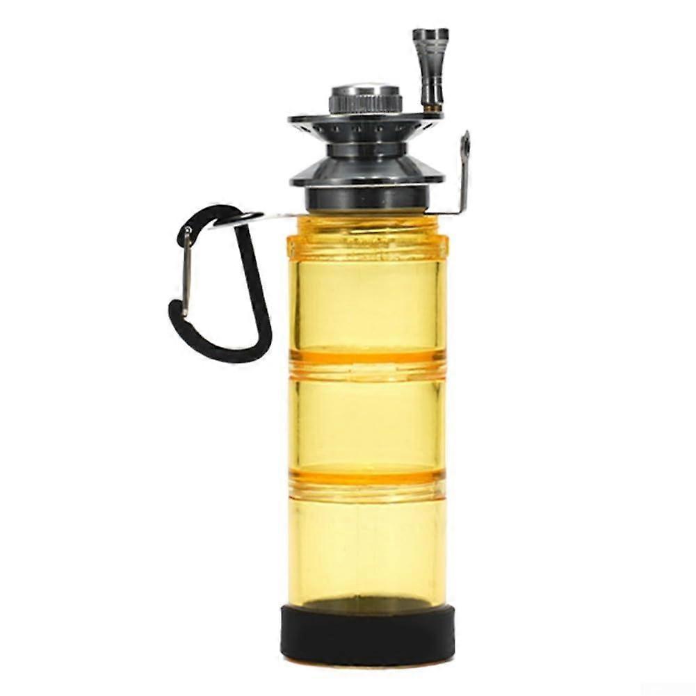 Hand Line Fishing Reel with Functional Tackle Box for Lakes, Rivers, and Ponds Yellow Tackle Box Included Freshwater Use