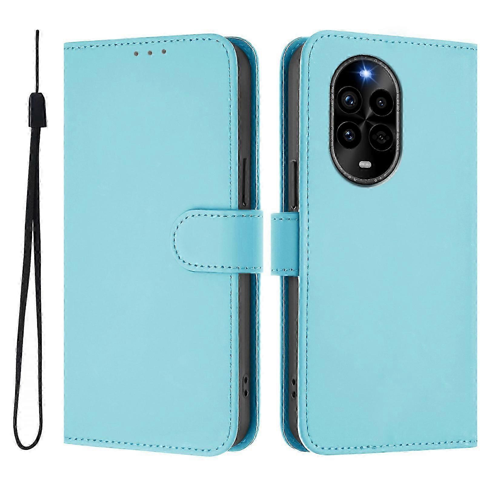 Compatible For Huawei nova 13 Pro 5G Case Solid Color Wallet Leather Phone Cover with Strap