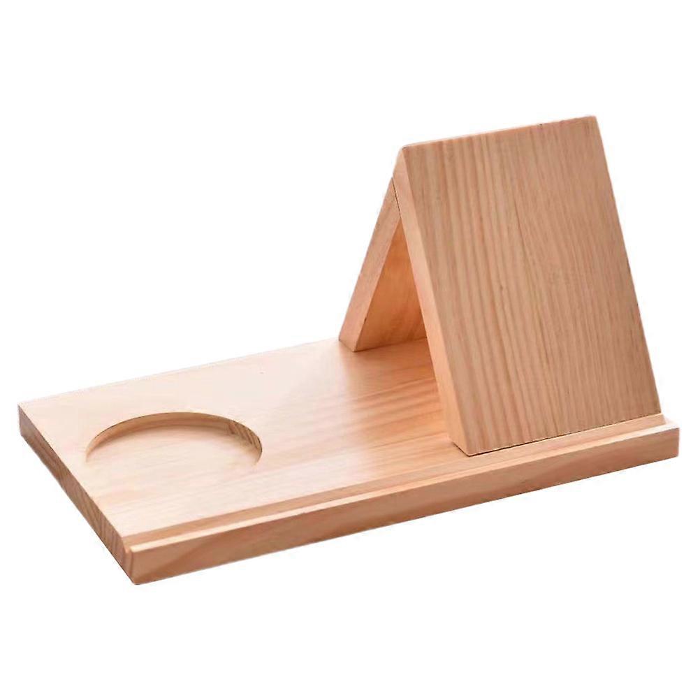 Triangle Book Holder Wood for Book Storage 2Pcs Multipurpose Shelf Tabletop Rack