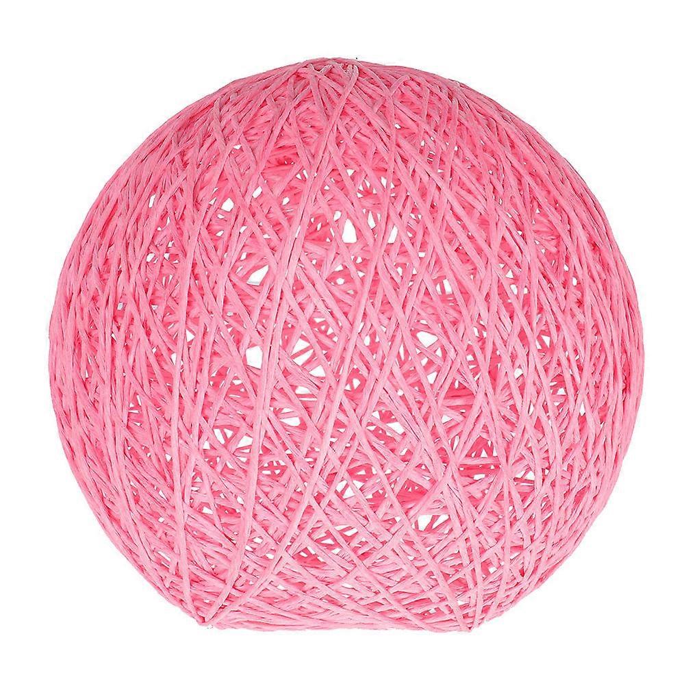 Rattan Hanging Lamp Shade Decorative Lampshade Round Ball Light Fixture Accessory 20Cm Diameter 1Pack