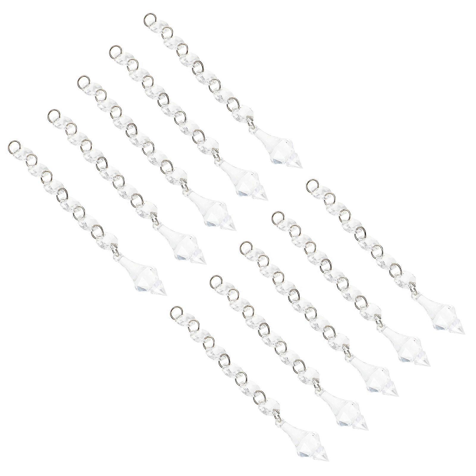 Octagonal Bead Lamp Pendant 20Pcs Transparent Drops for Window Decoration