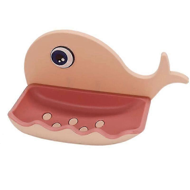 비누 접시, 건조 및 비누 절약을 위한 배수 구멍이 있는 방수 비누 접시 1개, 욕실, 샤워, 주방, 싱크대, P 용 고래 비누 상자