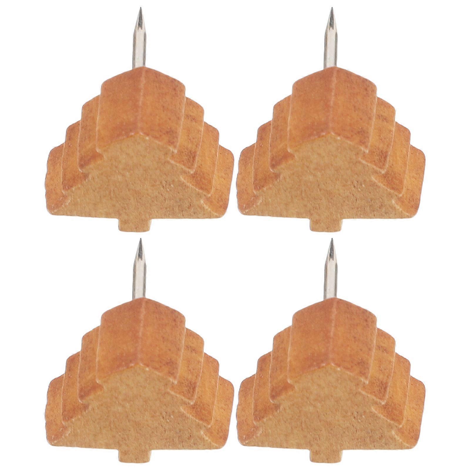 Cute Push Pins 100 Pcs Multi Colored Wood Thumb Tacks For Office Organization DIY Projects Memo Board Efficient Fastening