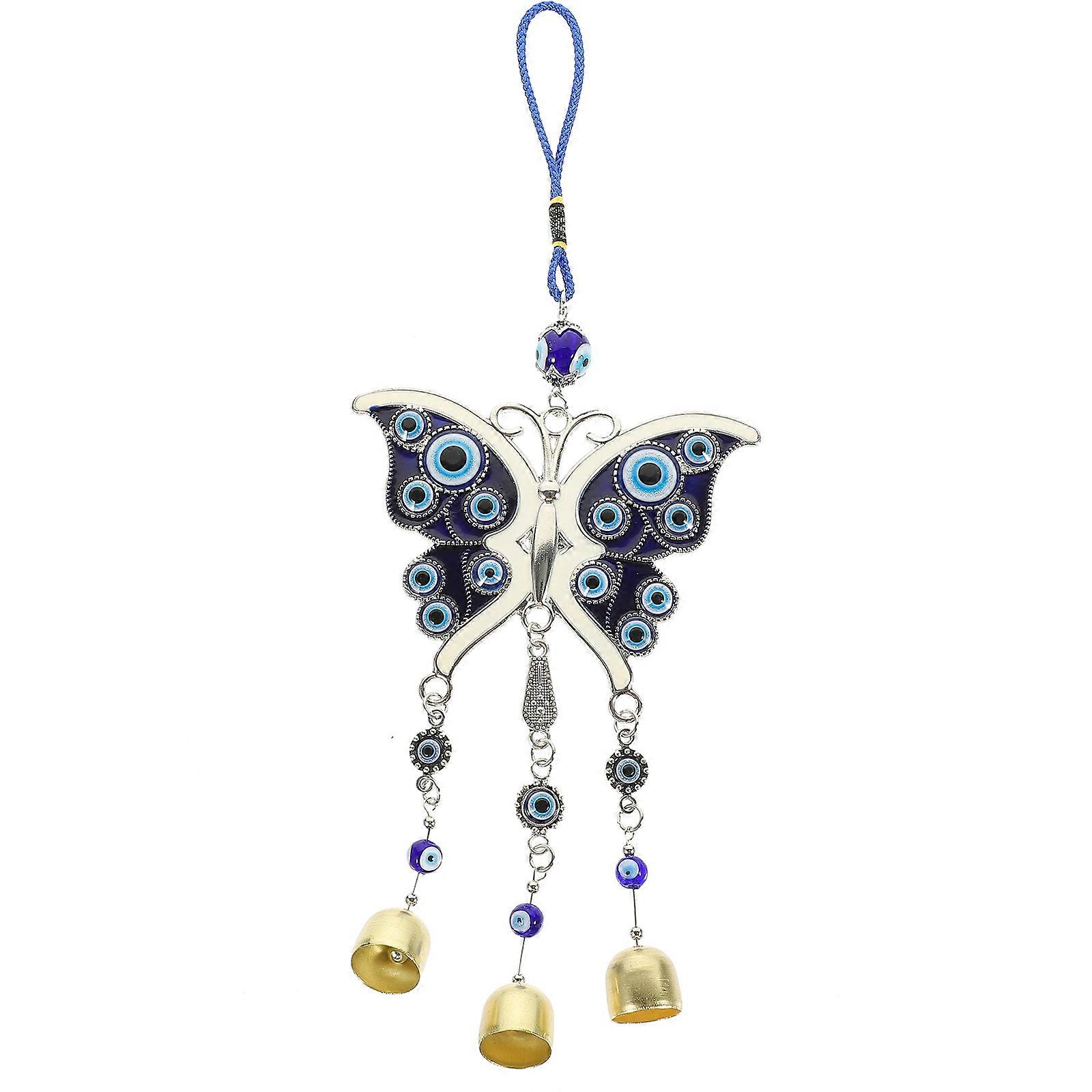 Decorative Yard Wind Chime Alloy Butterfly Wind Chime 2Pcs