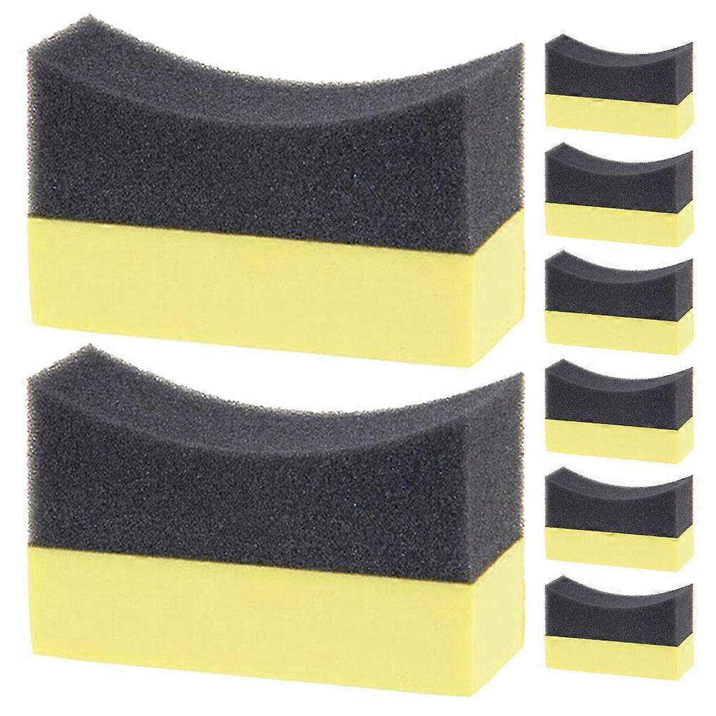 Multi Color Tire Shine Sponge Applicator 8Pcs Ideal For Car Maintenance And Polishing Soft Composite Material
