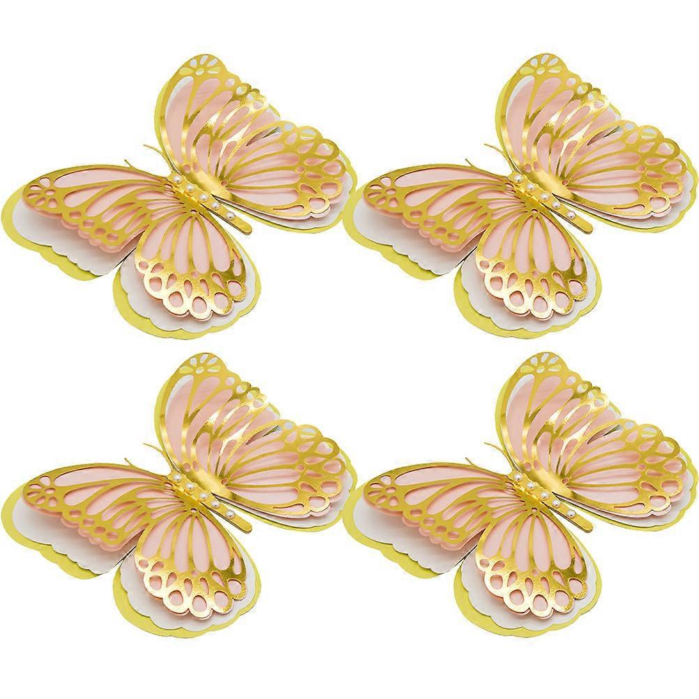 12 Pcs Decorative Butterflies Wall Stickers 3D Design For Kids Room Assorted Color DIY Applicable