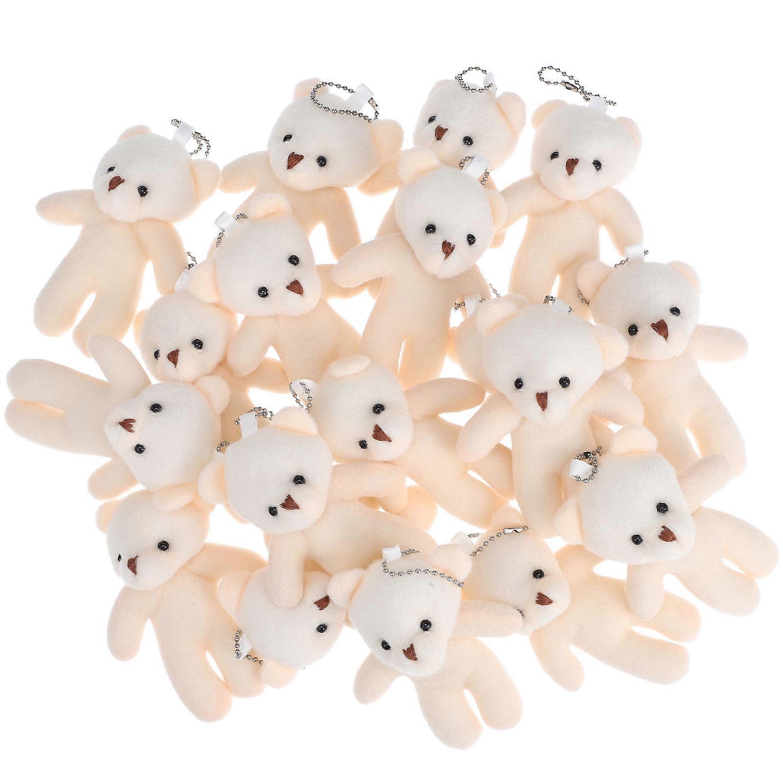 Mini Bear Key Chain Fluffy Backpack Pendant For Daily Use 6.1×2.8×1.2in Decoration 18Pcs