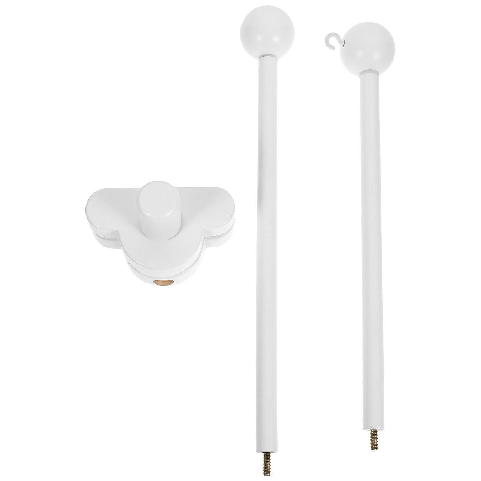 Mobile Hanger for Use 2Pcs White Wood Aluminum Alloy