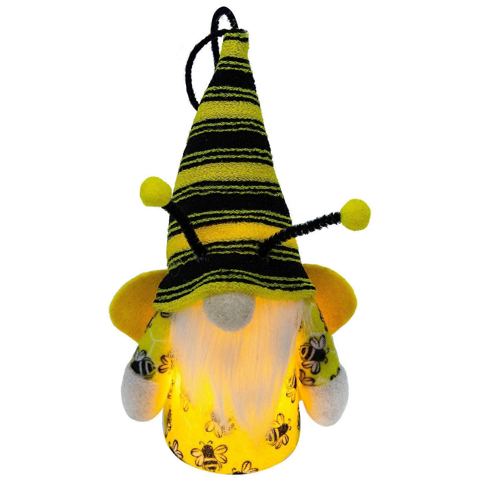 Gnome Doll Glowing Plastic and Cloth Decorative Hanging 4Pcs Set