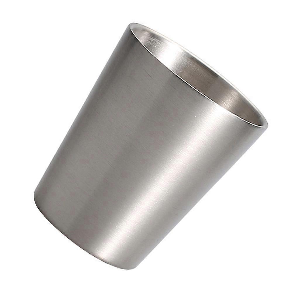 Stainless Steel Cup for Drinking Vessel Silver Double Layer Design