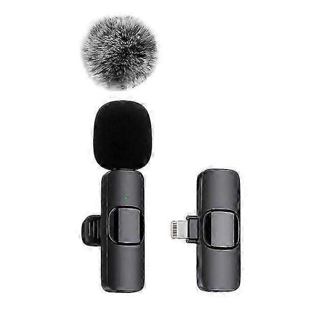 2025 Wireless Lavalier Microphone Audio Video Recording Mini Mic For iPhone Android Laptop Live Gaming Mobile Phone Microphone