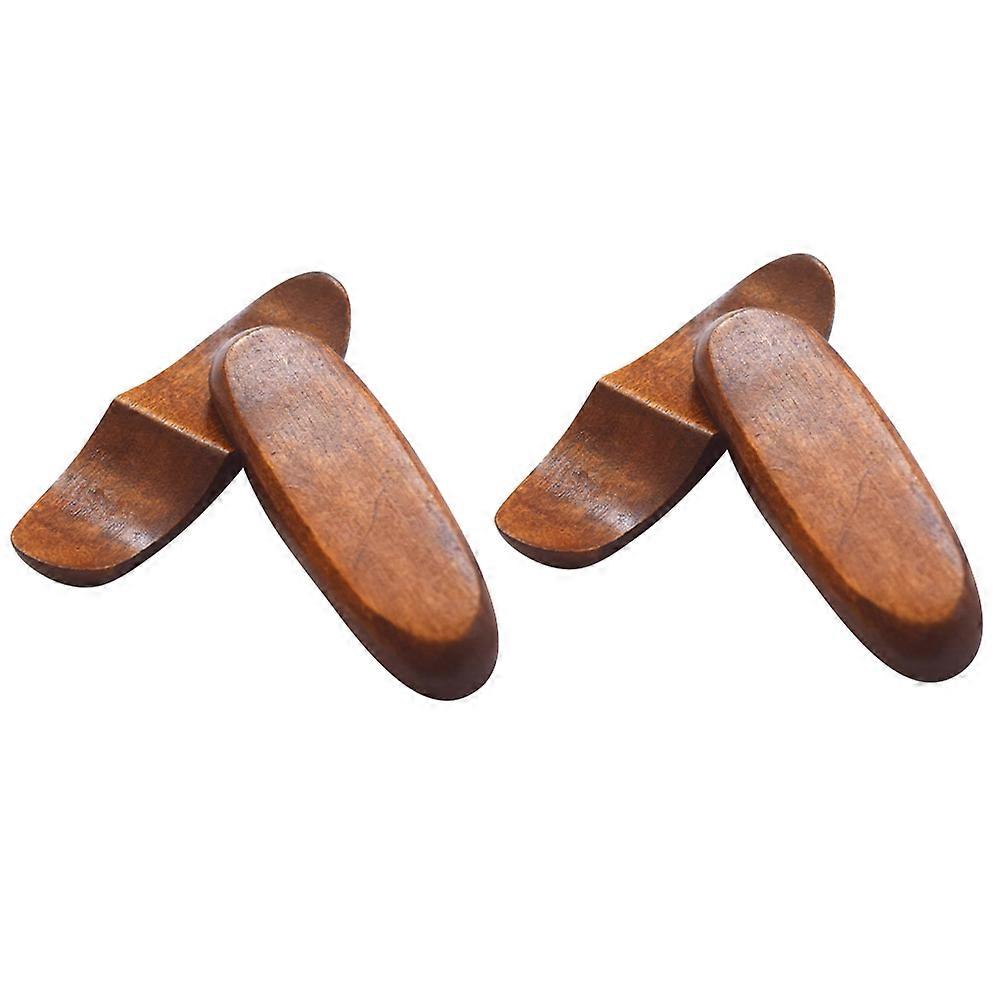 Chopstick Rack 4Pcs Wooden Tableware Holder For Household Use Brown Japanese Style Dust Prevention