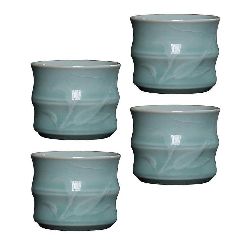Decorative Small Teacup Ceramic Tea Cup for Home Use 8Pcs Set