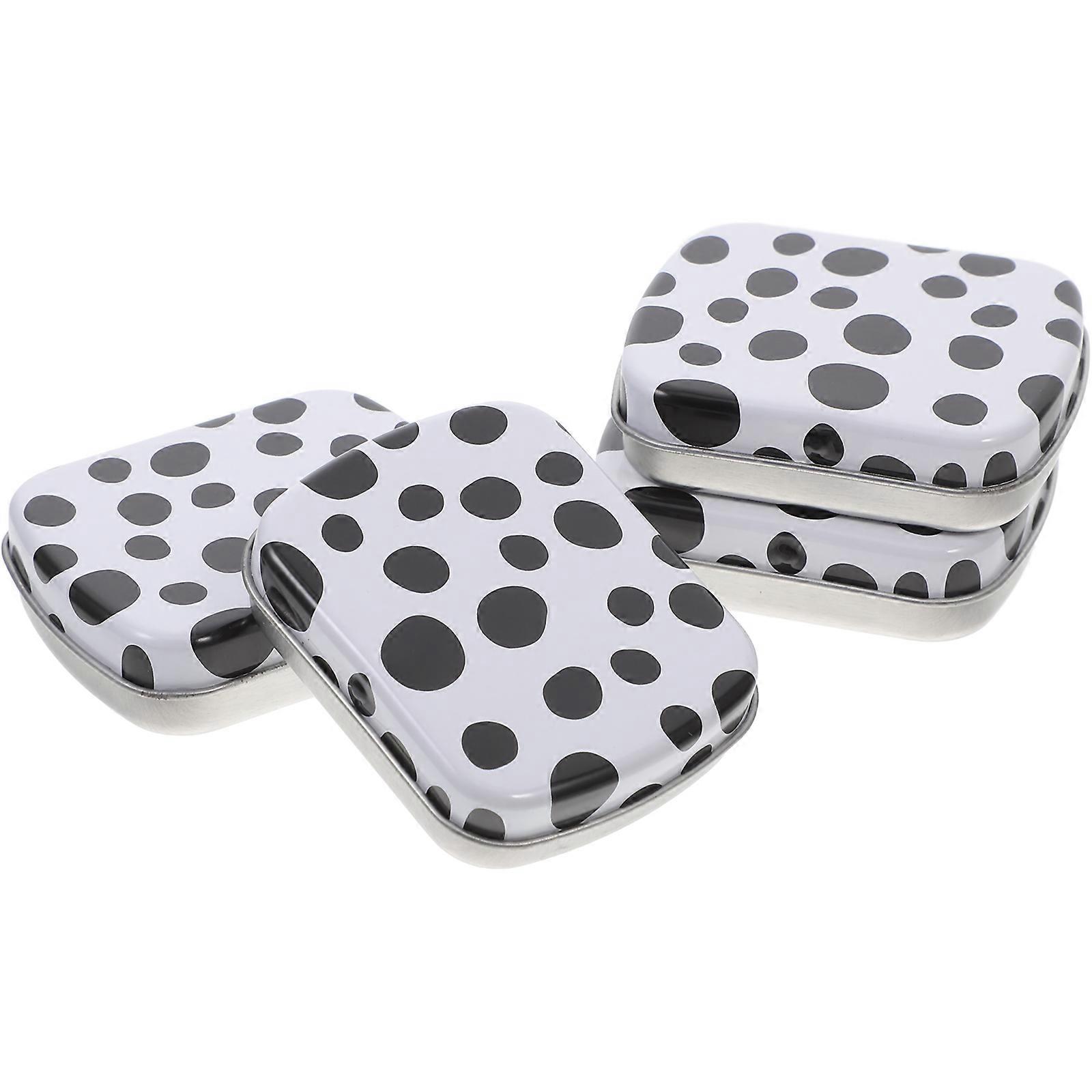 Trinket Coin Box Tin Box Cute Cow Pattern for Storage 8Pcs Small Decorative Boxes