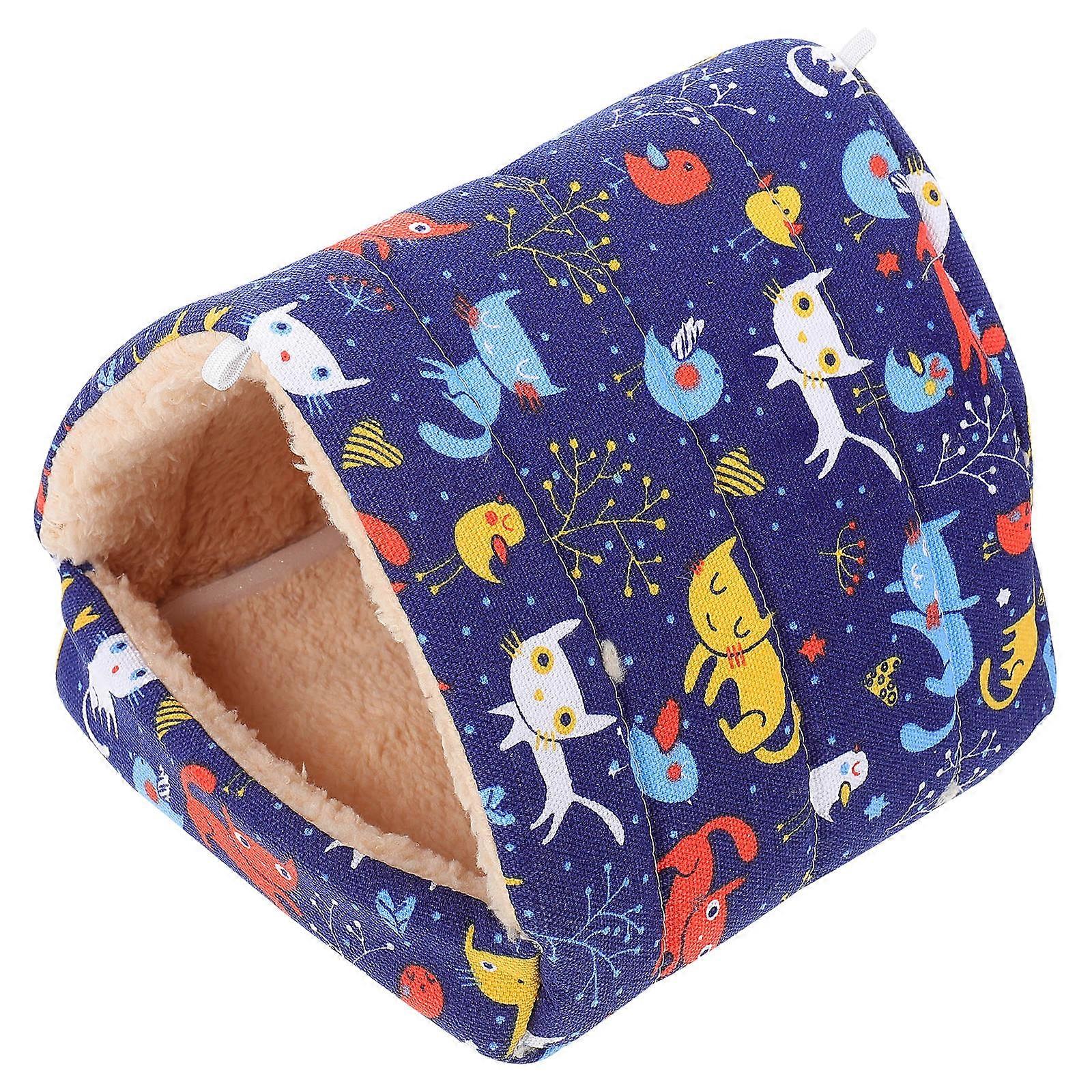 Winter Warm Nest 2Pcs Thickened Hamster Nest for Chinchilla and Small Animals Offering Insulation Ideal for Pet Owners Indoor Use