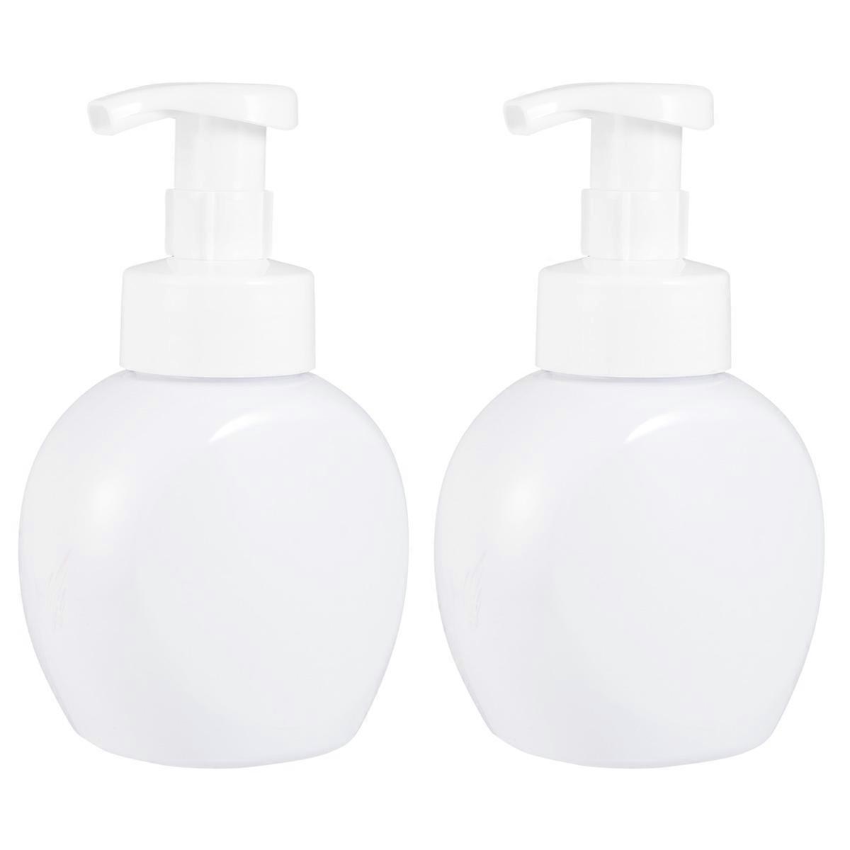 Foaming Mousse Bottle Dispenser for Storage Use 2Pcs White Plastic Pet