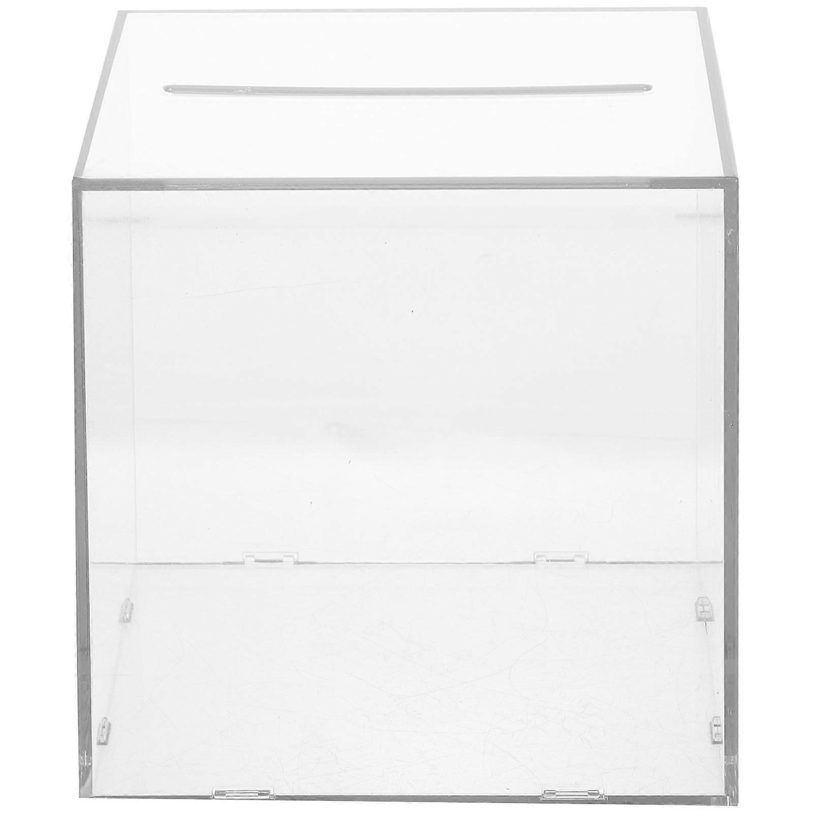 Acrylic Desktop Coin Container Transparent Piggy Bank for Saving 3Pcs