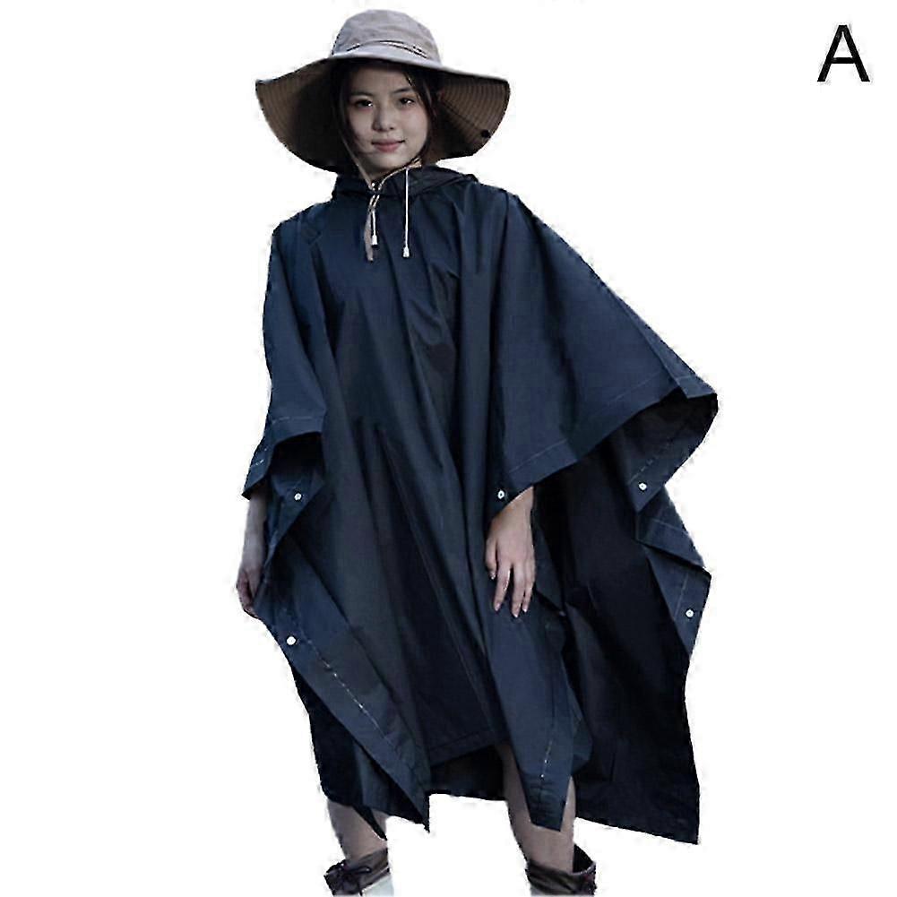 Waterproof Raincoat Poncho Adults 3in1 Multifunction Reusable Rain Capes Camping