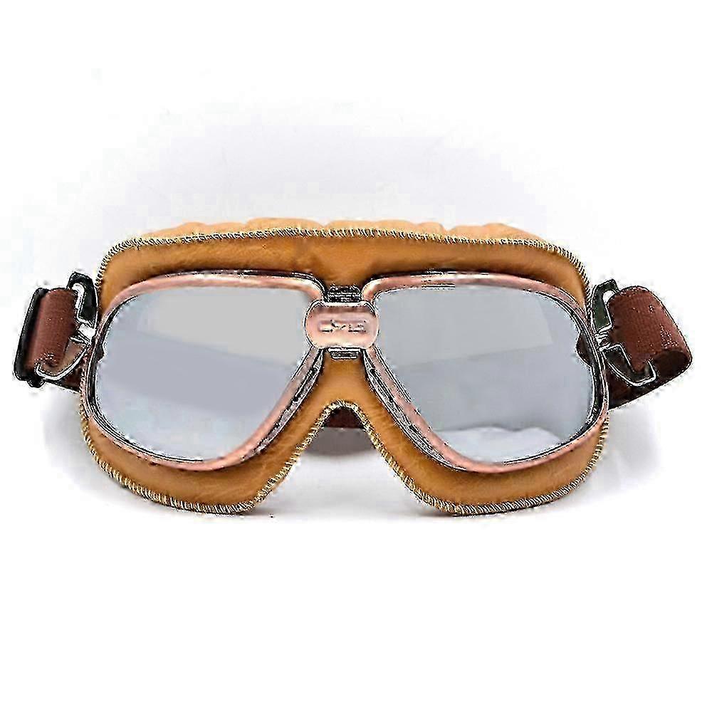 Motorcycle Vintage Old School Retro Goggles Glasses suitable for Sport Racing Off Road Pilot Cycling Eye Ware