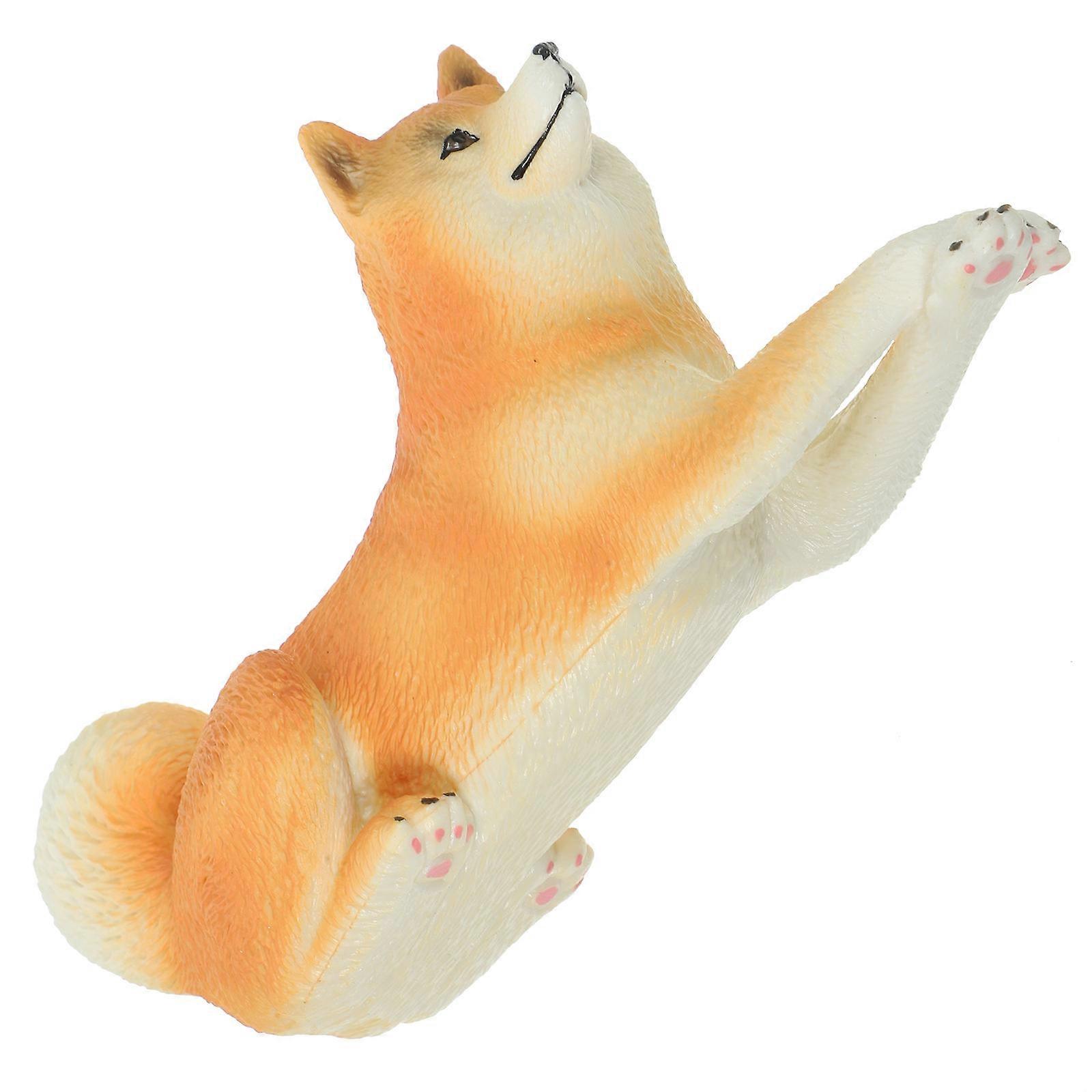 Simulation Dog Model Plastic Dog Figurine for Desktop Decoration 3Pcs