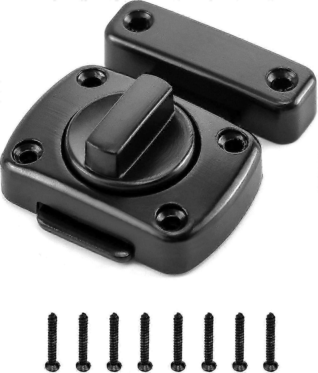 Set Of 1, Rotary Latches For Door, Security Latch Locks, Black