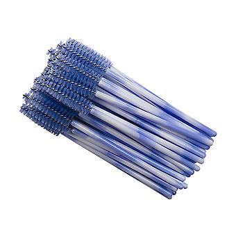 Veeki 100Pcs Disposable Mascara Brush Stick, Double Color Rod Color Eyelash Roller Portable Nylon Eyelash Brush Eyelash Comb (Light Purple)