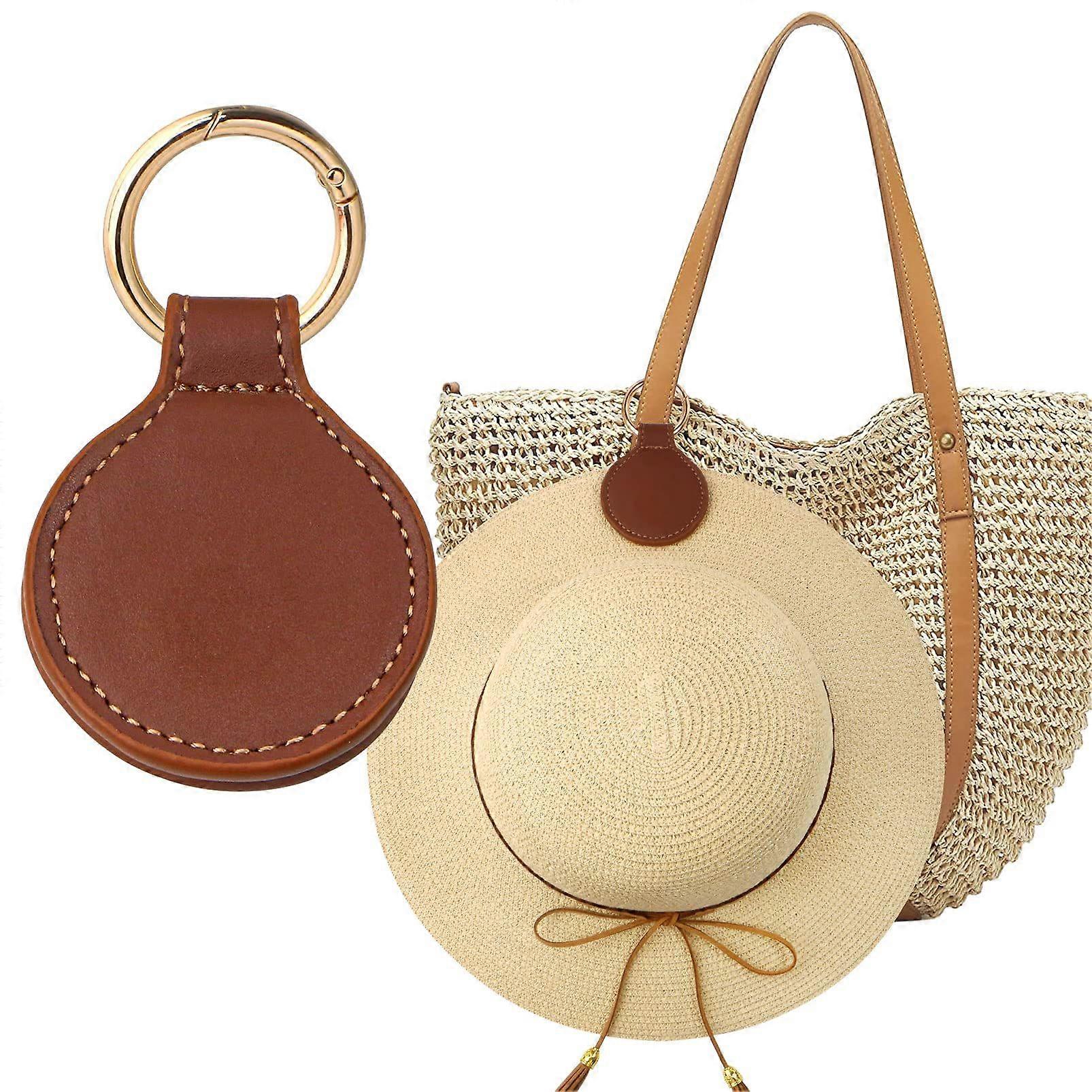 Multifunctional Magnetic Travel Hat Clip - Womens Portable Accessory for Hanging Hats, Sunglasses, Car Keys, Ideal for Travel, Beach, Daily Usebrown