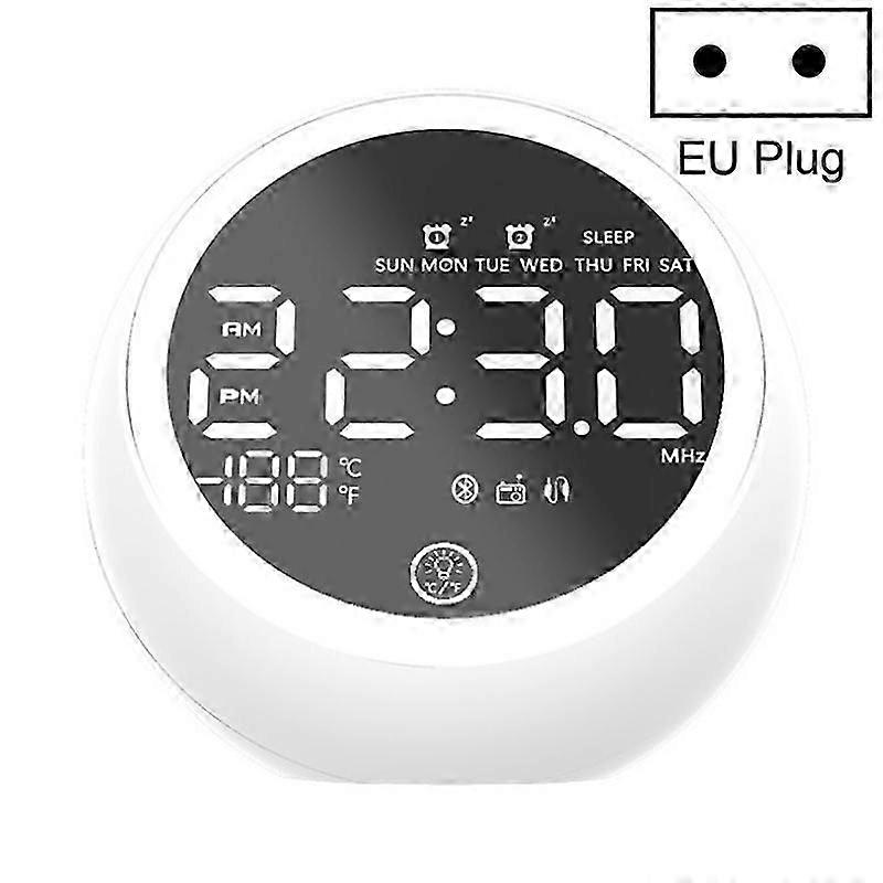 X10 Multifunctional Bluetooth Speaker LED Night Light Alarm Clock Bluetooth Speaker, Support TF Card & AUX & FM Radio, Specification: EU Plug