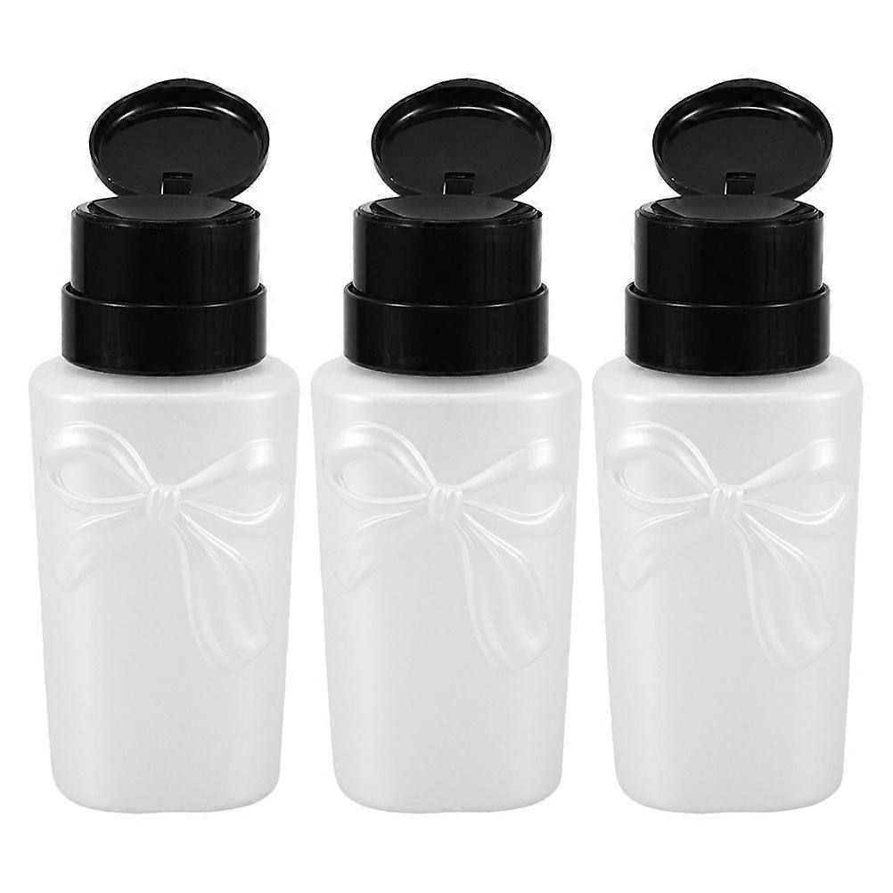 Plastic Pump Bottle Nail Polish Remover for Nail 6Pcs Refillable Dispenser