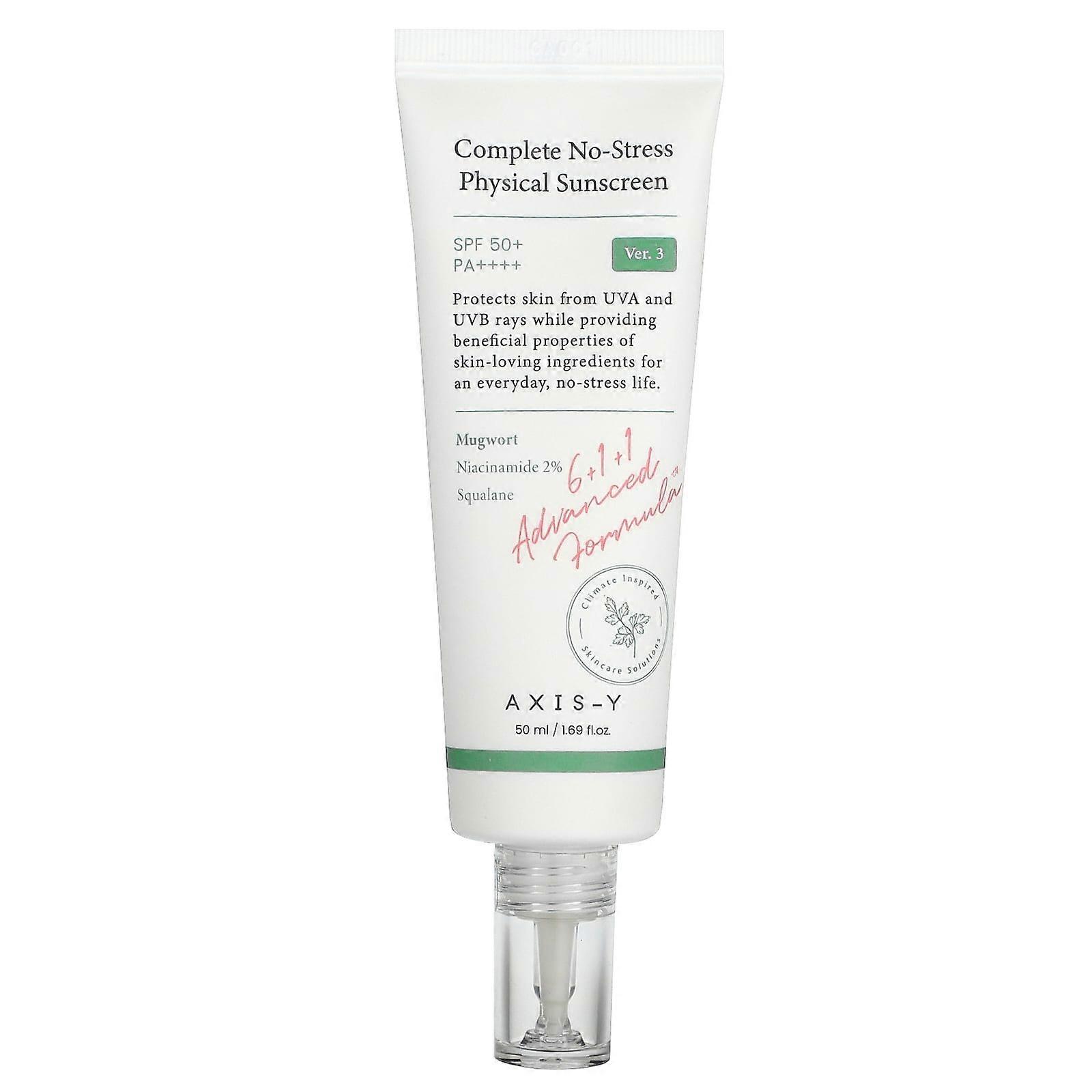 Complete No-Stress Physical Sunscreen, SPF 50+, PA++++, Version 3, 1.69 fl oz (50 ml)