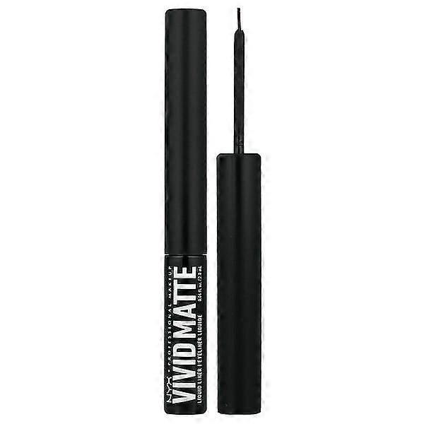 NYX Professional Makeup, Vivid Matte Liquid Eyeliner, 01 Black , 0.06 fl oz (2 ml)