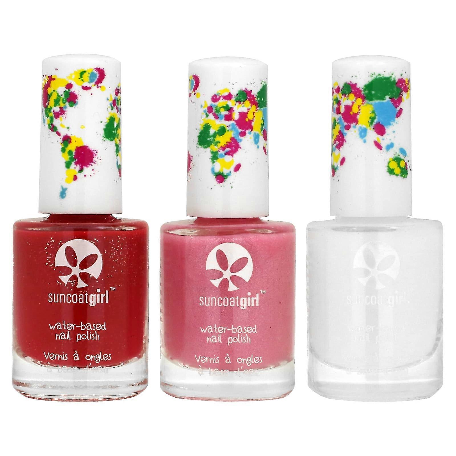 Water-Based Nail Polish, Ballerina Beauty, 3 Piece Kit