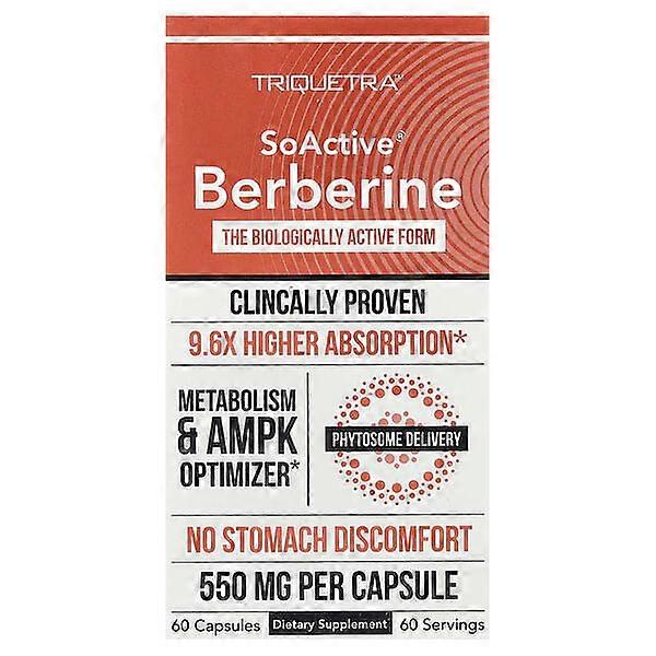 Triquetra Health, SoActiveÃÂÃÂÃÂÃÂ®, Berberine, 60 Capsules