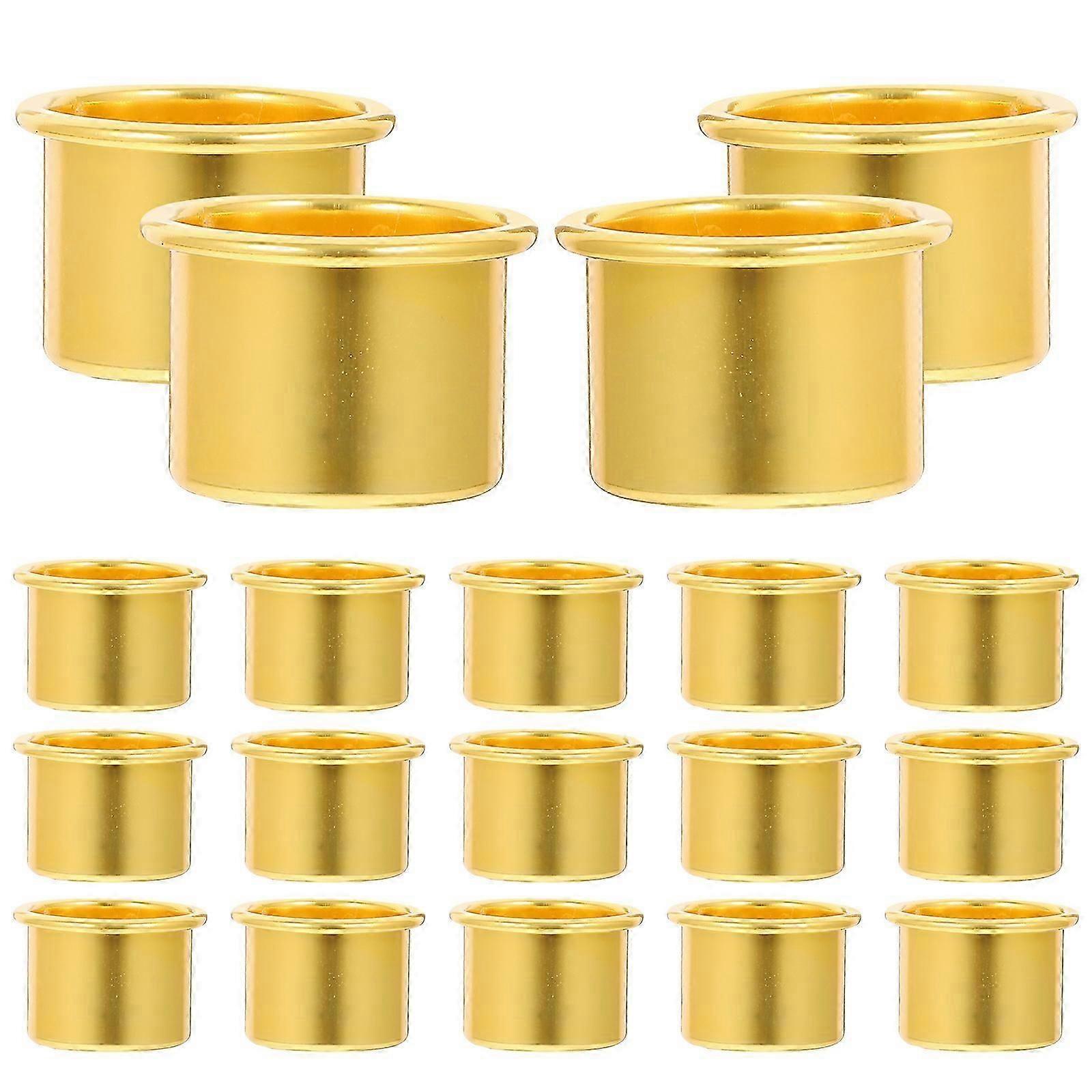 30Pcs Metal Candle Cups Aluminum Pillar Candle Holders