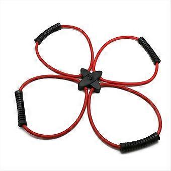 Pilates Reformer Resistance Band Kit Home Fitness Equipment for Total Body Workout - Helps Target Muscles, Tone,Red