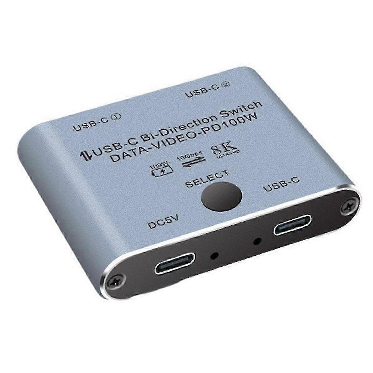 Bi Directional USB C KVM Switch Splitter for 8K@60Hz/4K@144Hz Video  fer+100W Charging+10Gbps Data Edition 1031