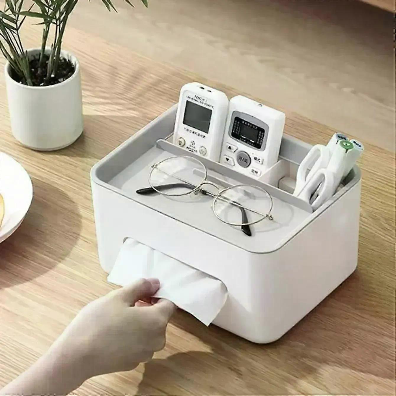1pc-Tissue Organizer Box Desktop Sundries Storage Tissue Box Remote Control Storage Box Desktop Tissue Holder