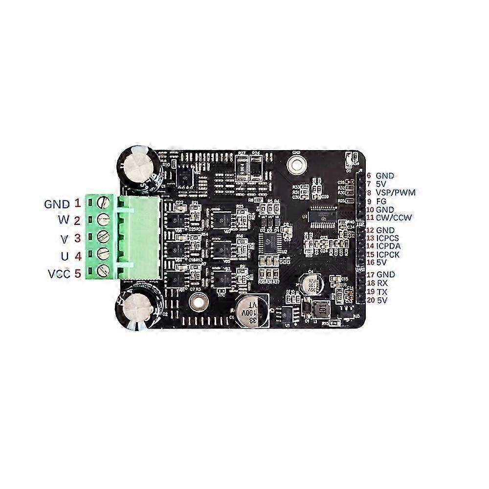 Controller PWM High Power 1600W Motor DC 6-80V BLDC Three Phase DC Brushless Motor Control Driver Board Motor Regulator No Hall