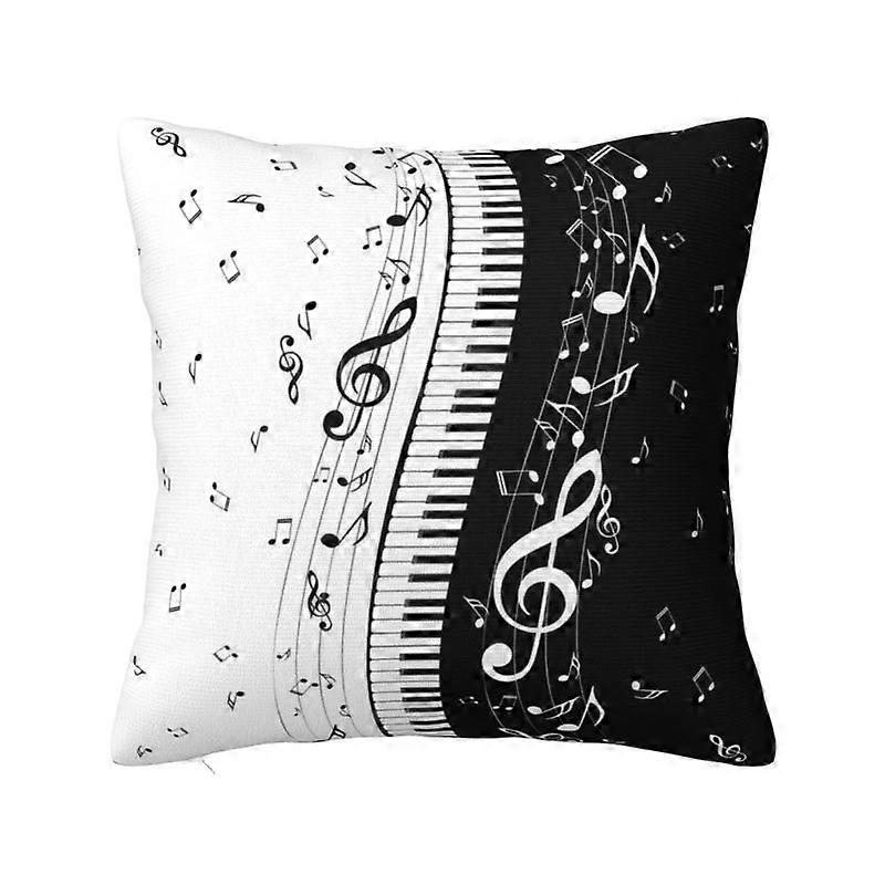 c542高級ピアノキー譜ノートクッションカバー45 * 45cmポリエステルスロー枕カバーリビングルーム寝具ソファ枕カバーkjs542