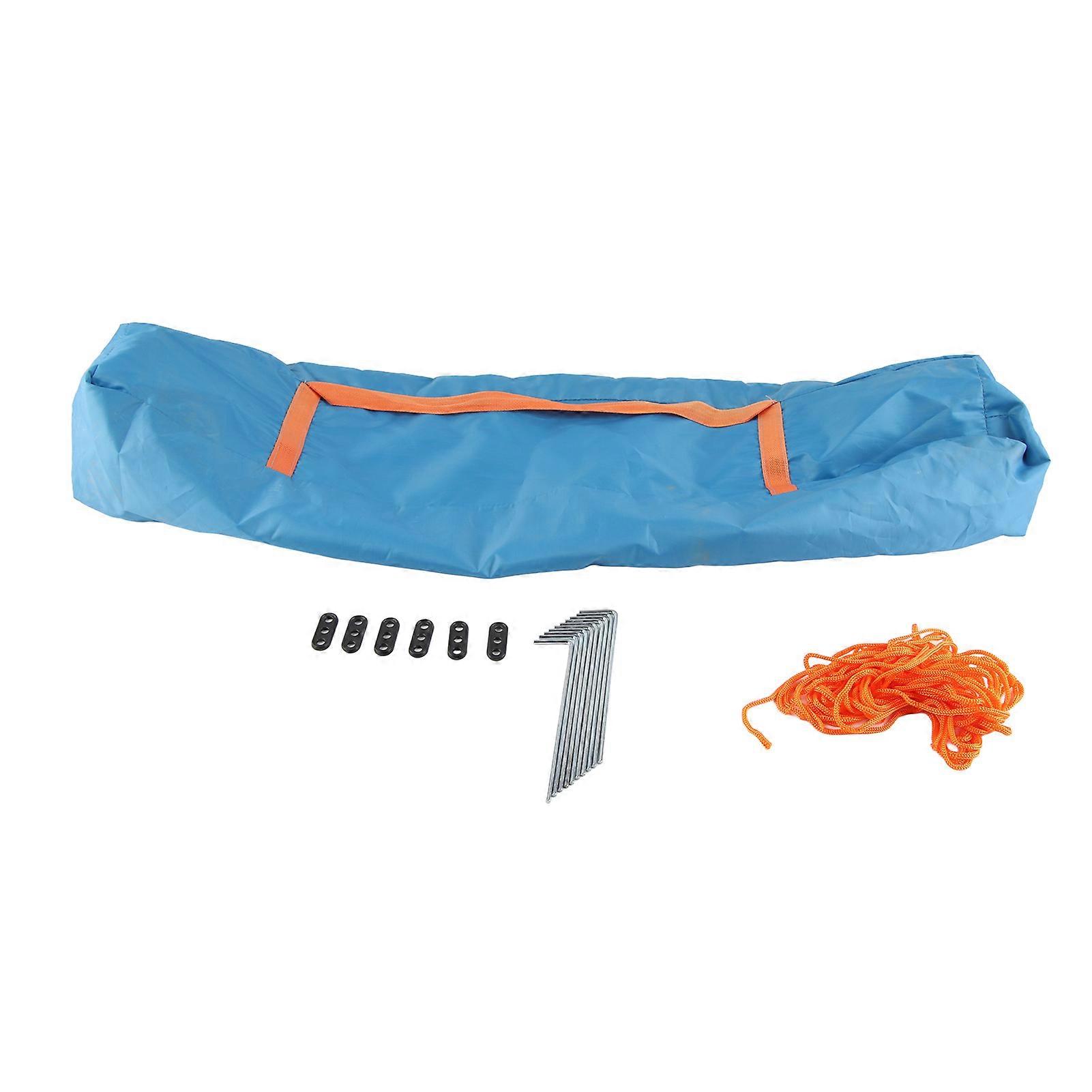 8 Person Easy Pop Up Camping Tent Double Layer Instant Automatic Pop Up Hexagonal Tent Blue 