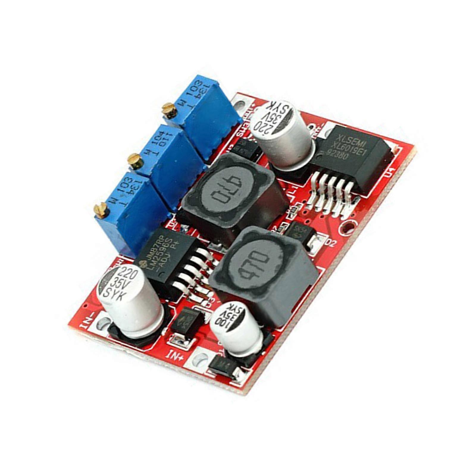 Compactly Auto Adjustable Voltages Charging Module 80% Efficient Power Conversion LM2596 XL6019 Chip Travel Friendly Multicolor
