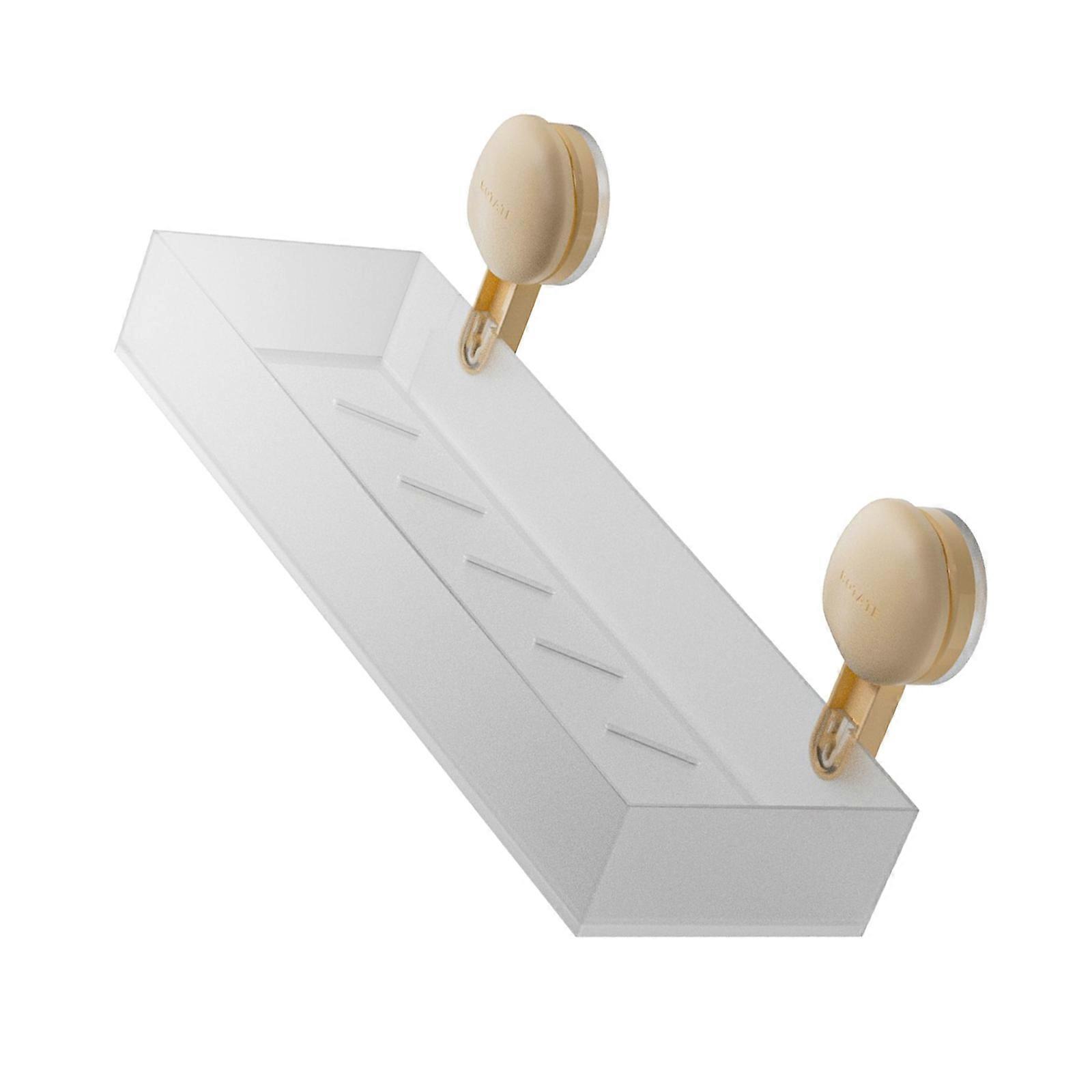 Bathroom Storage Rack Simple Assembly Stacked Plan Polishes Stacked Bathroom Unit Easy to Use For Towels & Toiletries  Frosted white