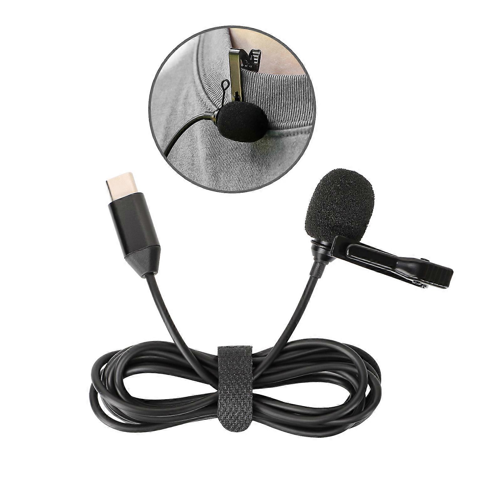 Lavalier Microphone for 360 X4 Camera Accessories Clip-On Handheld Omnidirectional Lavalier Microphone Replacement Multicolor