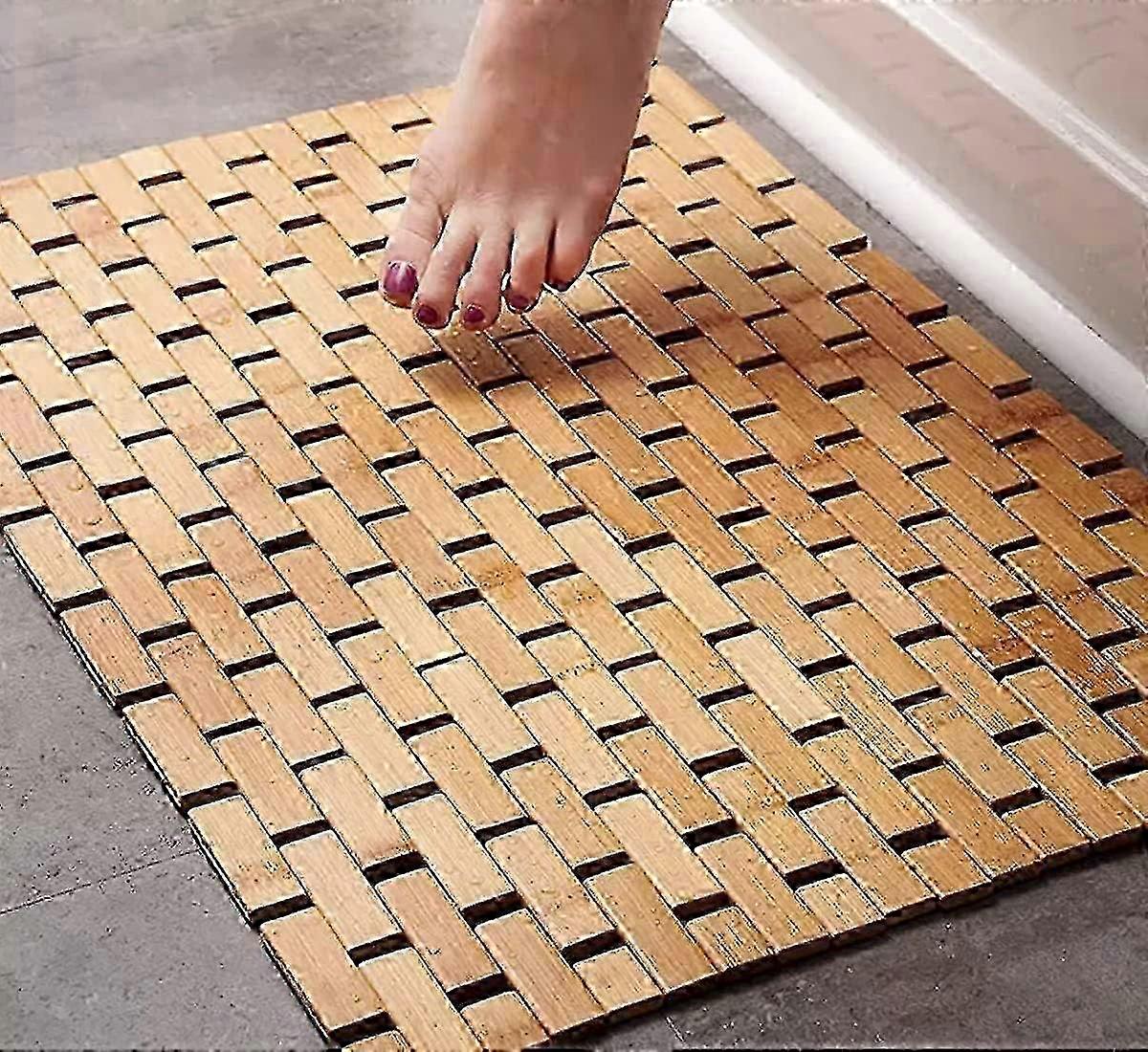 Badmat Bamboe - Badmat Hout - Antislip Mat Bad