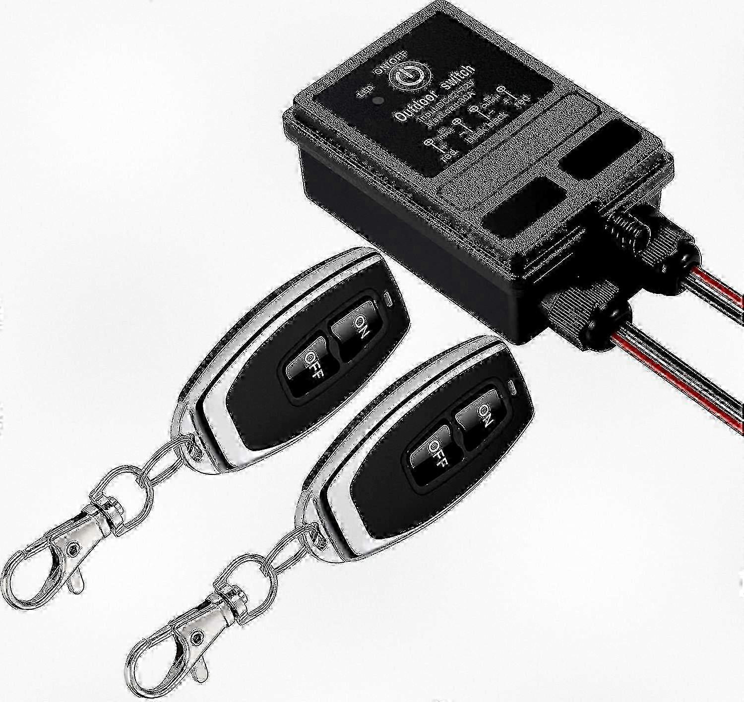 12V-72V DC Wireless Remote Control Switch with 40A Relay and 328ft Range for Electrical Applications