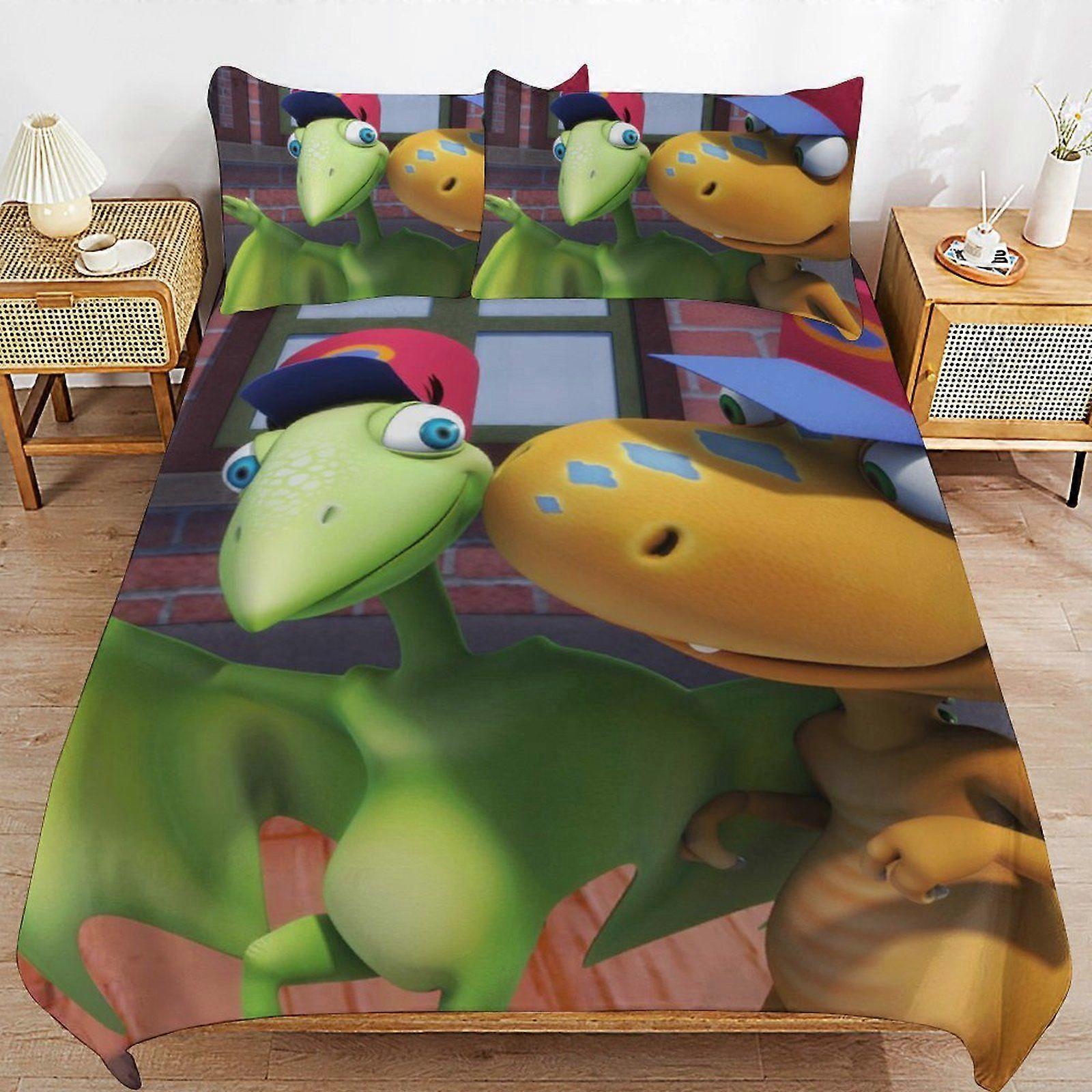 d279 Dinosaur Train Gentle Touch Easy Maintenance Machine Friendly Soft Layer Duvet Cover Sets Bedroom Addition b279