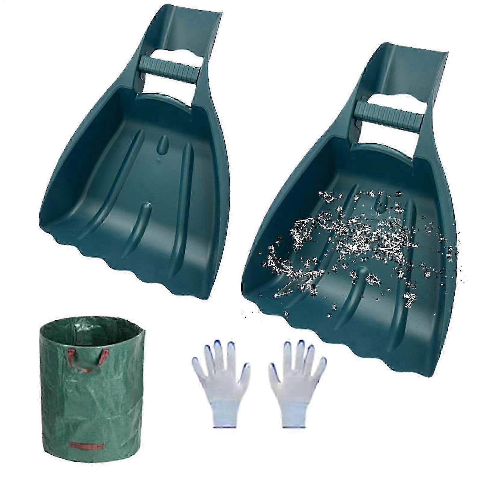 Leaf Scoops Hand Rakes with Ergonomic Handles, Light Cleaning Tool, Wide Surface and Stable Material