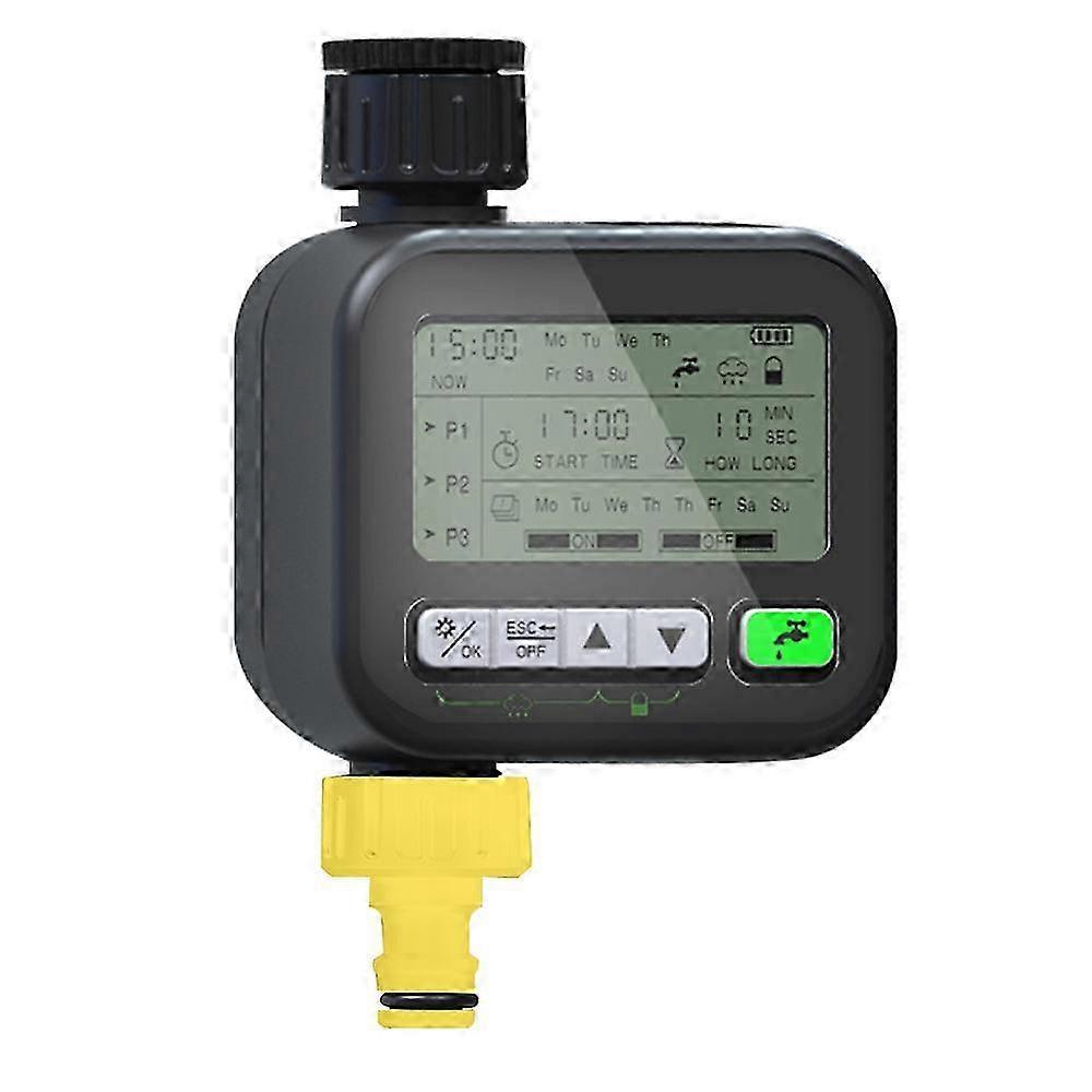 Irrigation Timer, Automatic Watering Device with Rain Sensing Control, 3 Program Intelligent Irrigation System for Garden Balcony