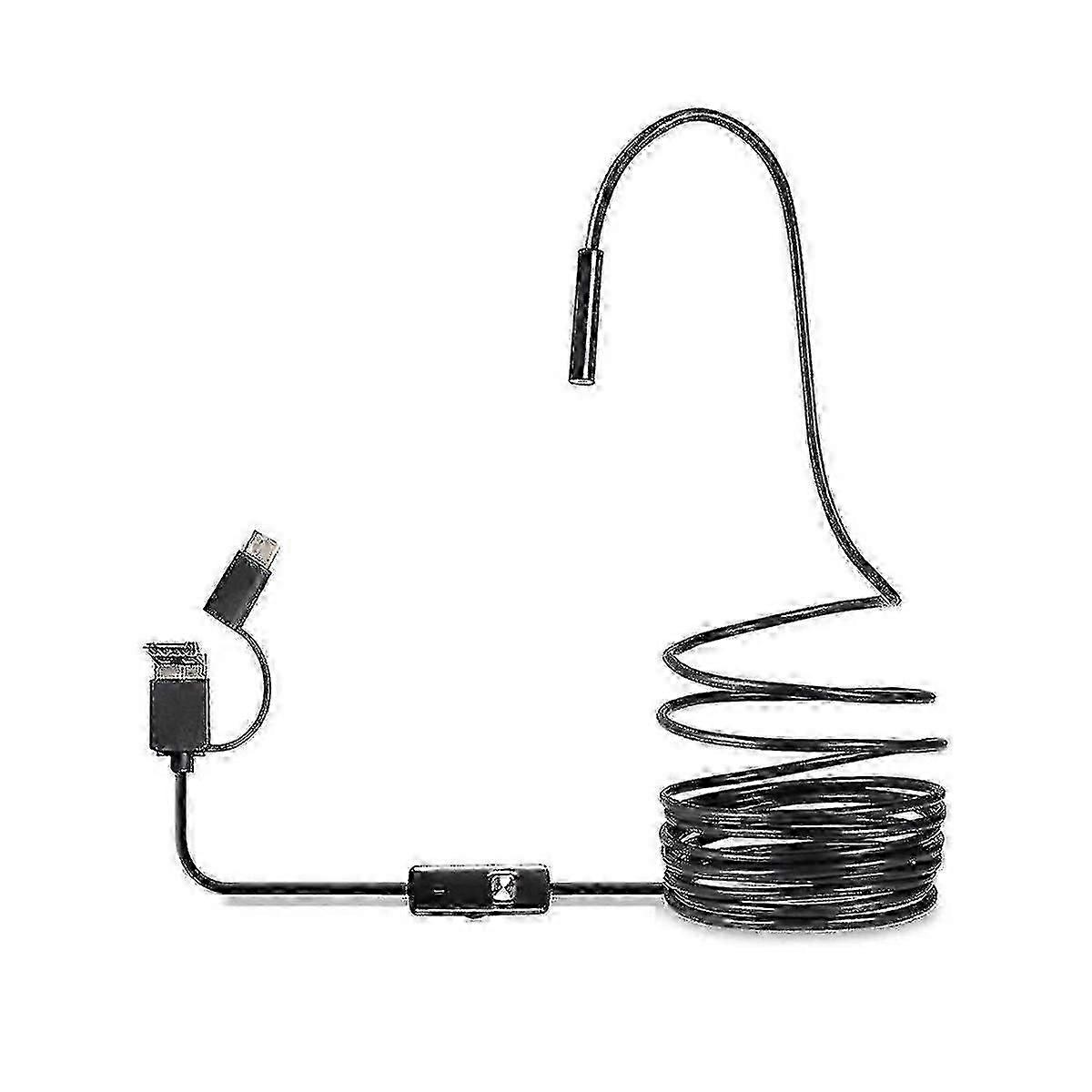 Usb Endoscope Type C Borescope For Otg Android Phone 7mm Inspection Snake Camera,3.5m Hard Cable