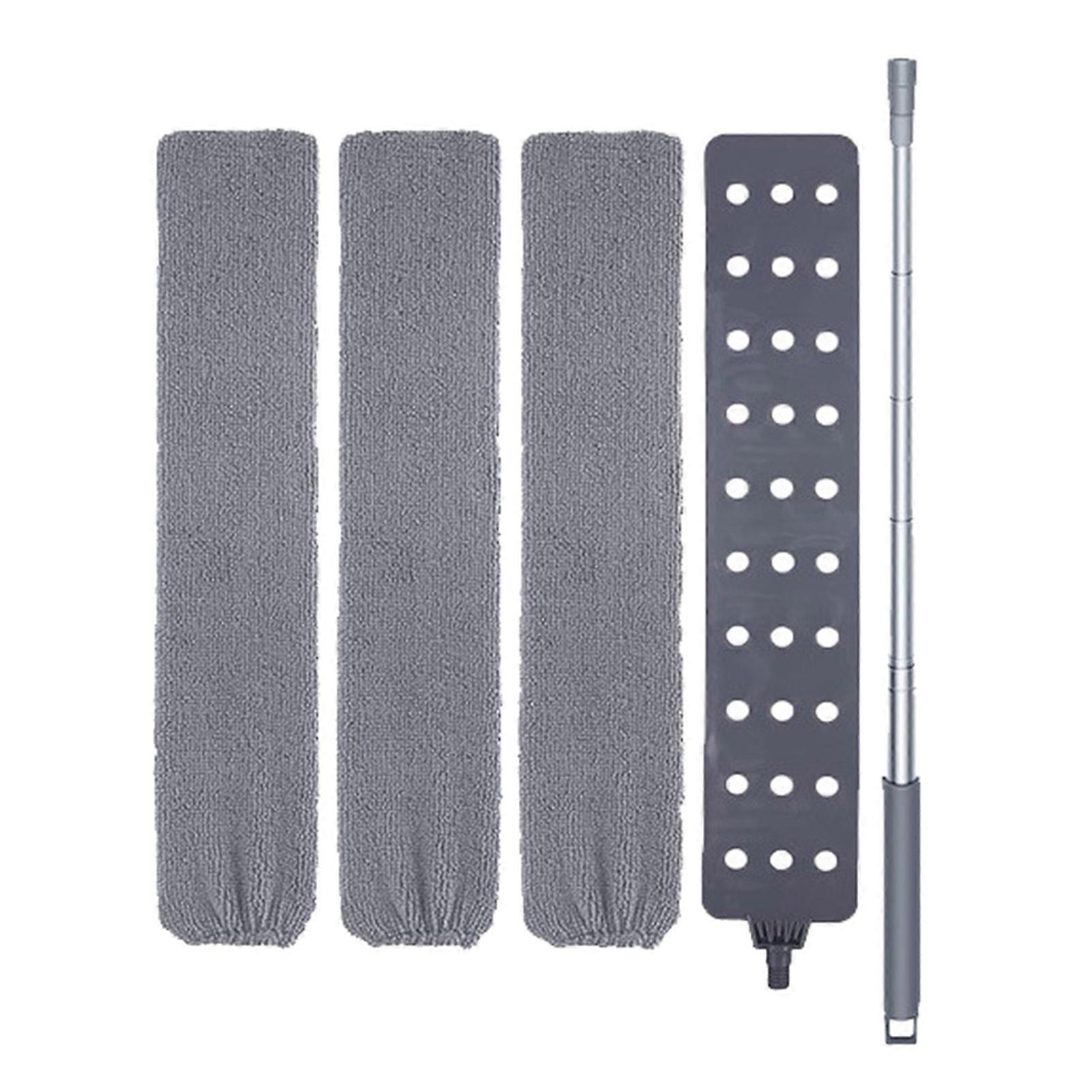 Jikaixiang Gap Brush Duster with 3 Microfiber Clothes Adjustable Bendable Design Telescopic Rod Gap Brush Extendable Cleaning Tool